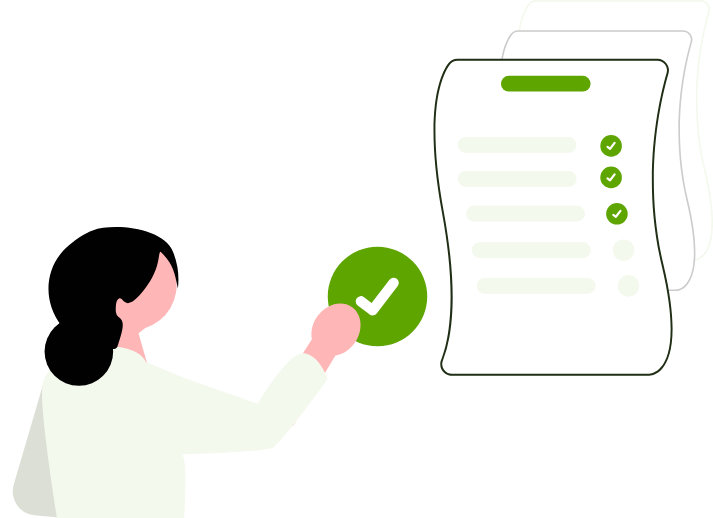 転職準備の手順を確認するイラスト